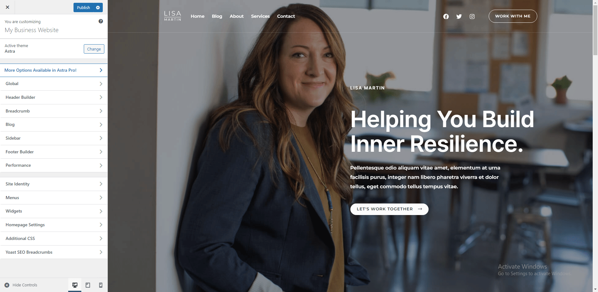 preview business website responsiveness
