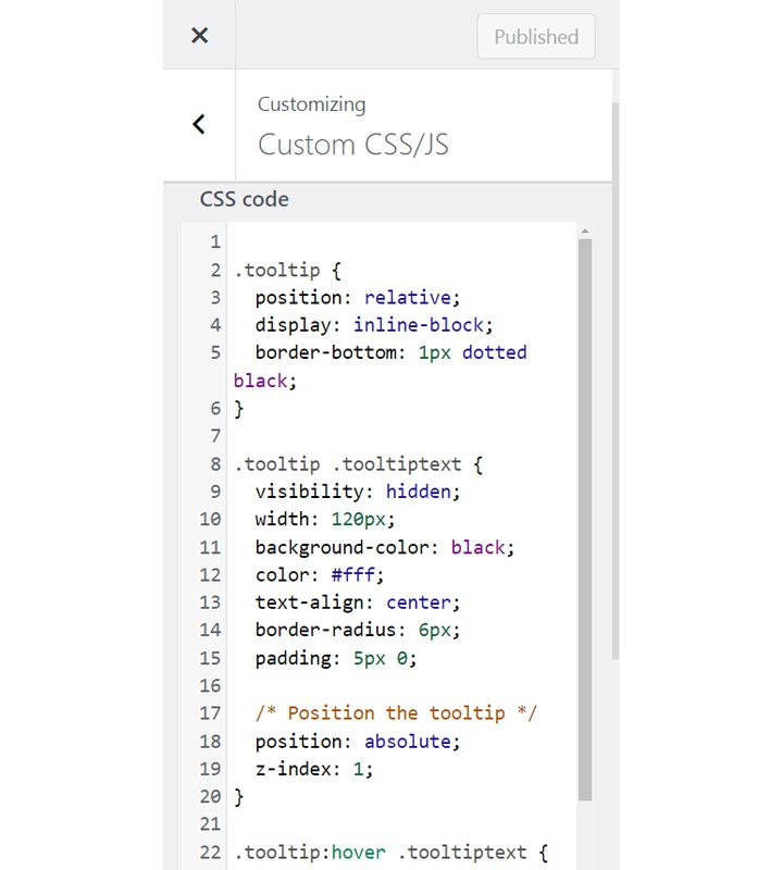 Custom Code Customiser