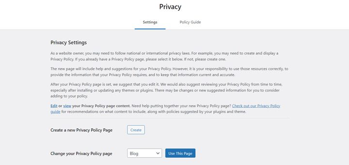Privacy policy