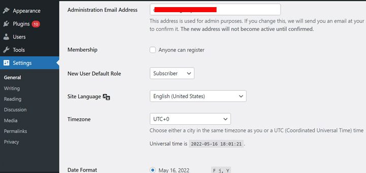 Membership settings