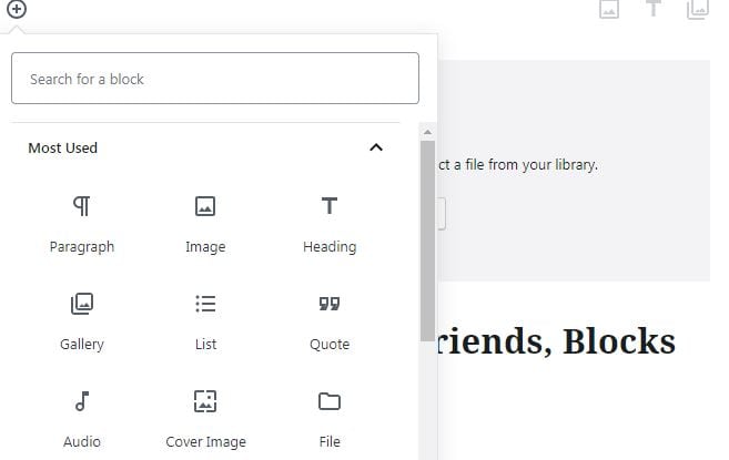 search for a block