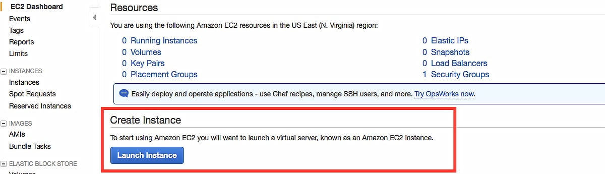 AWS Management Console - Launch Instance
