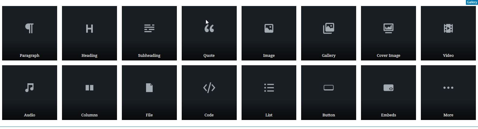 gutenberg blocks