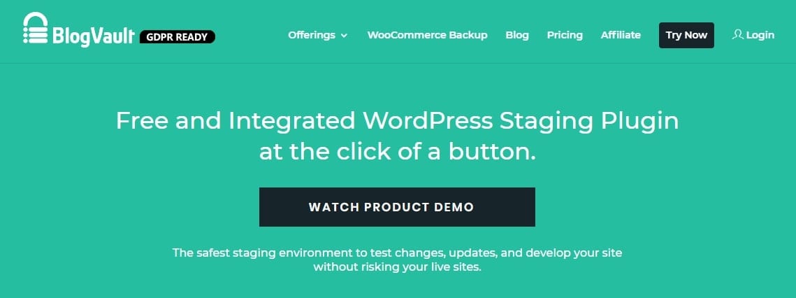 blogvault staging environment