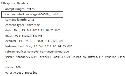 Cache-Control - specify a cache validator