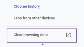 Clear browsing data