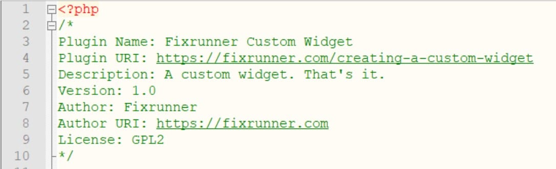 creating a custom widget