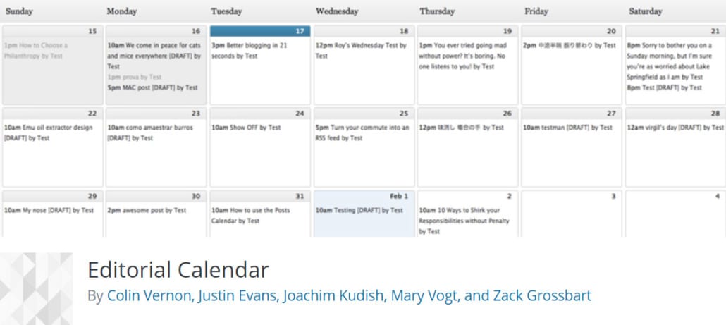 E Calendar