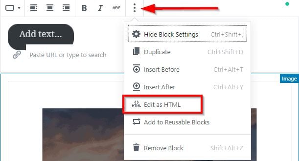 Edit as HTML