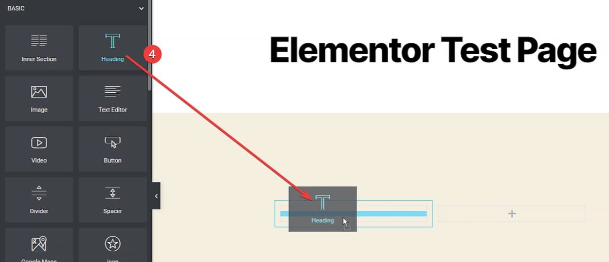 Elementor Drag and Drop