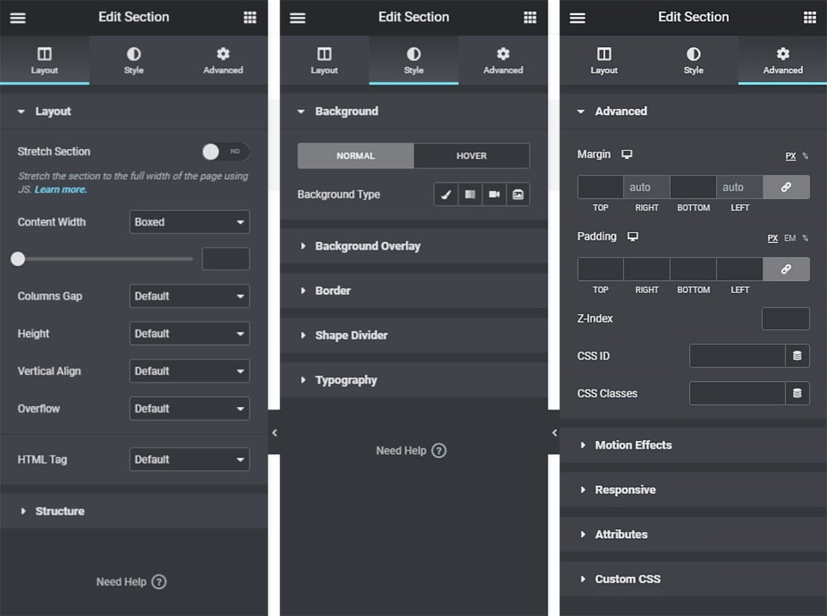 elementor-edit-section - Elementor vs Divi