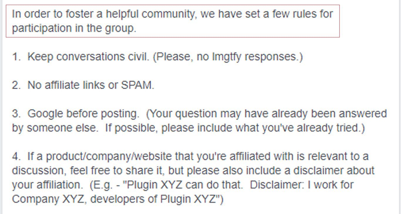 group rules