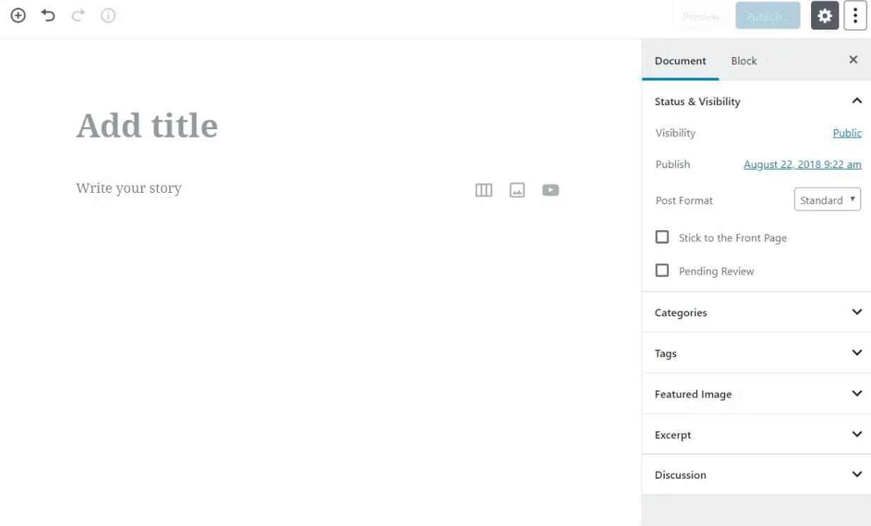 gutenberg editor