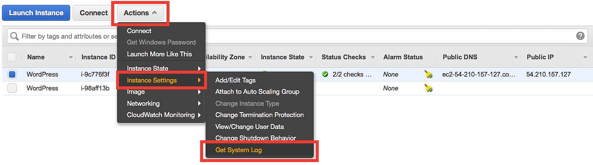 How to access system log