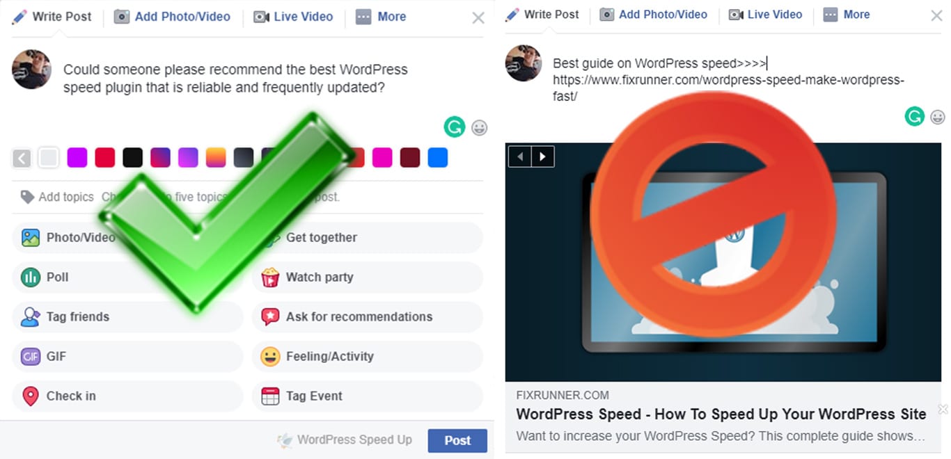 facebook groups questions