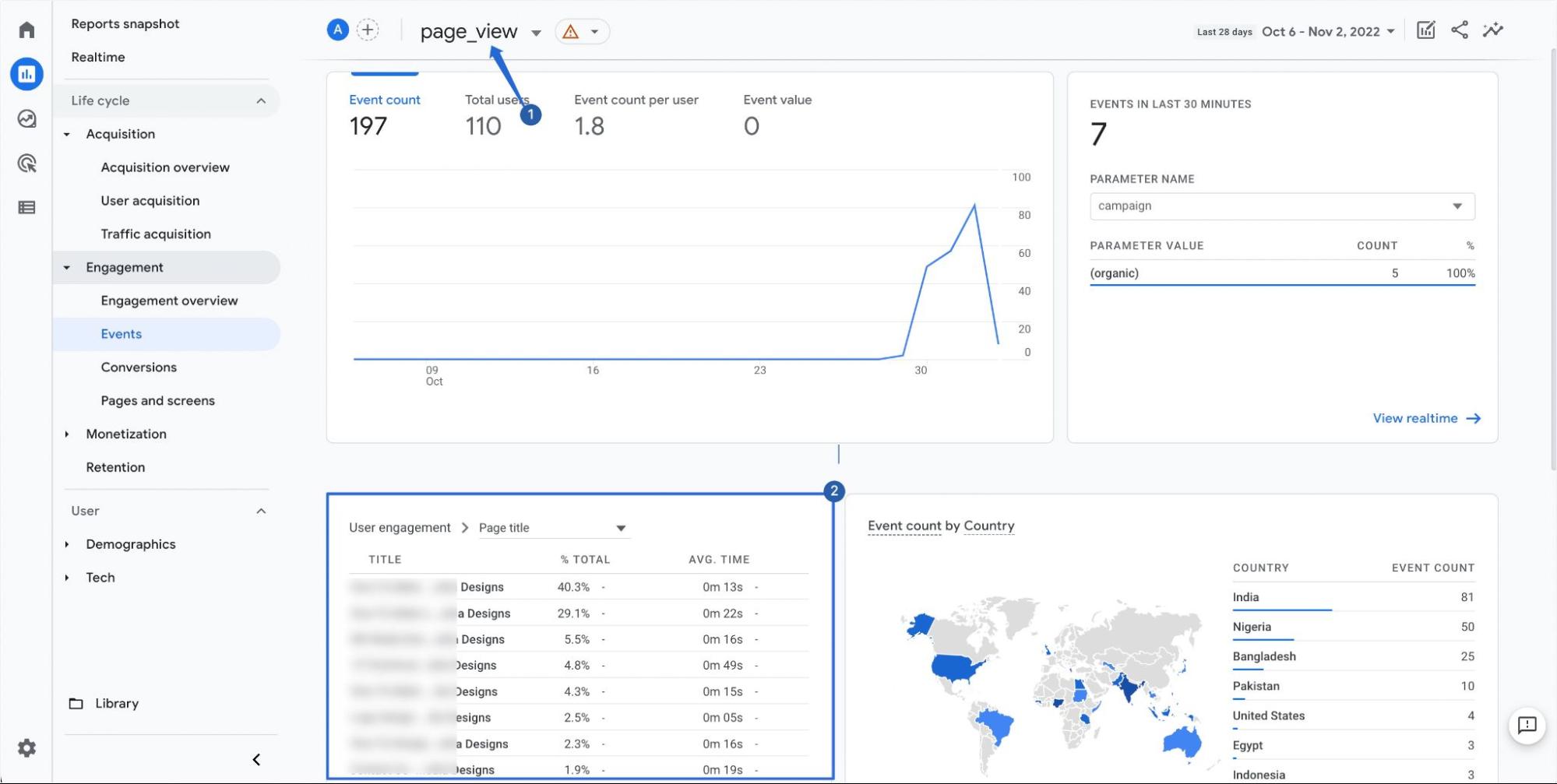 Page-view infomation