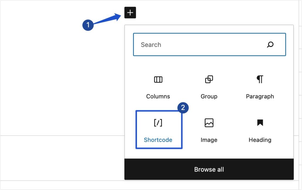 Shortcode block