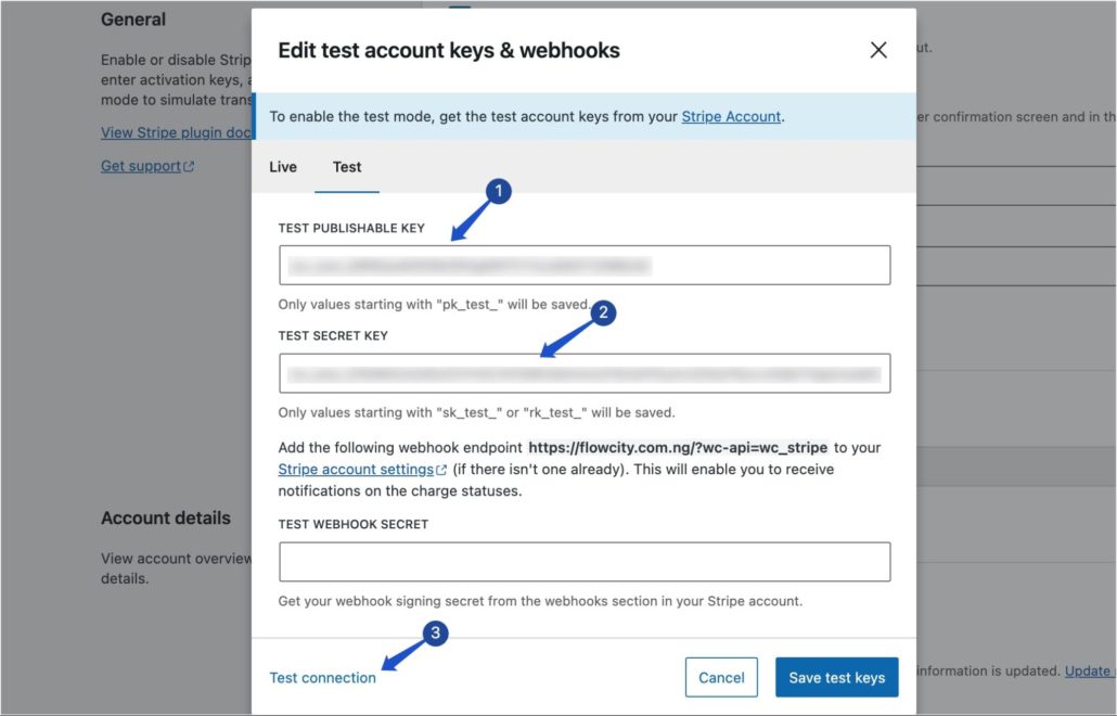 Edit test account - apple pay woocommerce