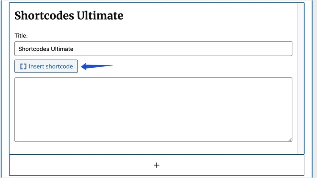 Click the Insert Shortcode button