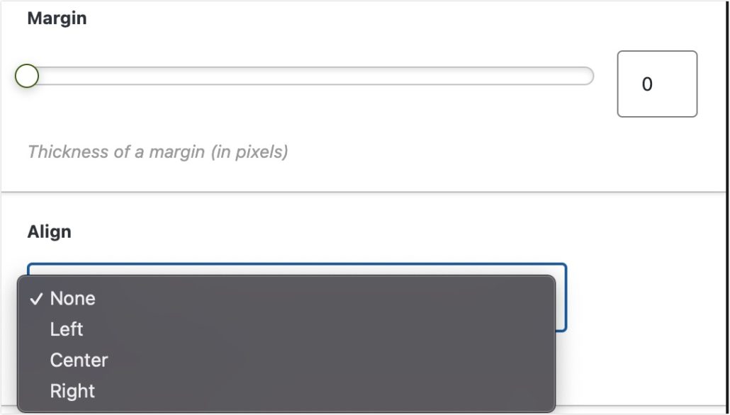 Set margin and alignment of widget