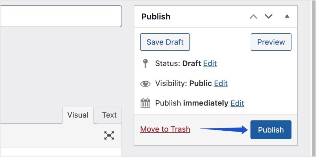 Publish your changes - WordPress background video