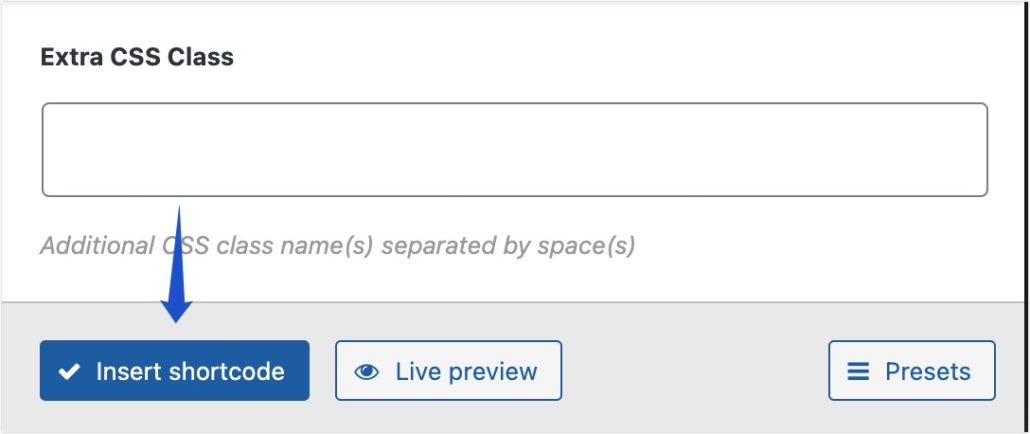 Click on Insert Shortcode to add QR code