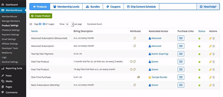 Manage membership sites with plugin
