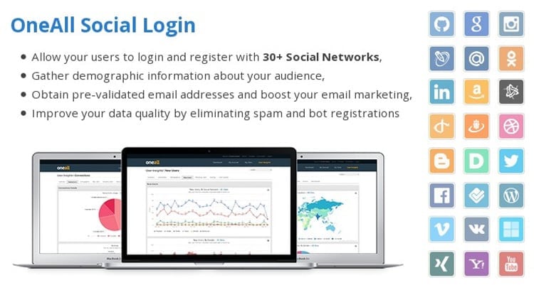 oneall social login