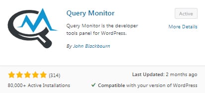 Query Monitor plugin