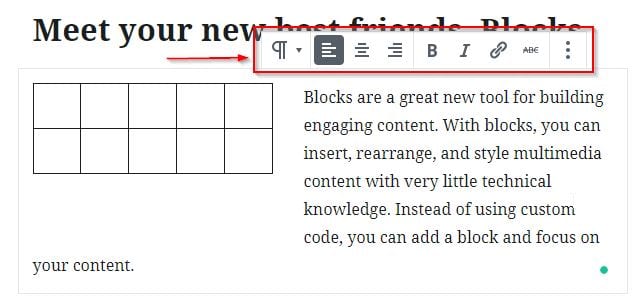 table block