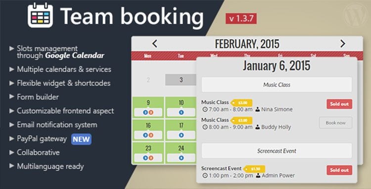 Team Booking Plugin