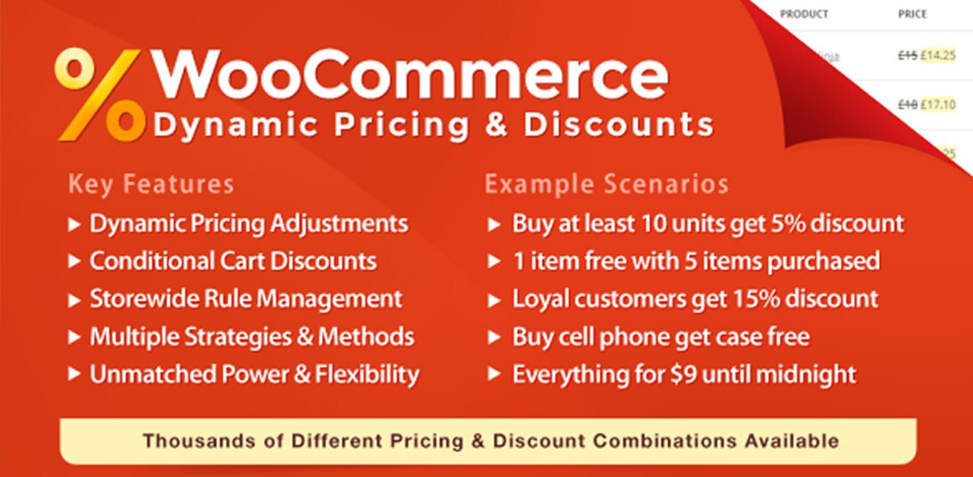 WC Dynamic Pricing and Discounts