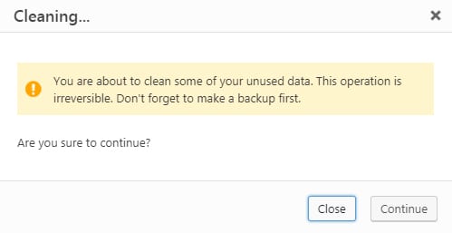 Cleaning up database for improved performance