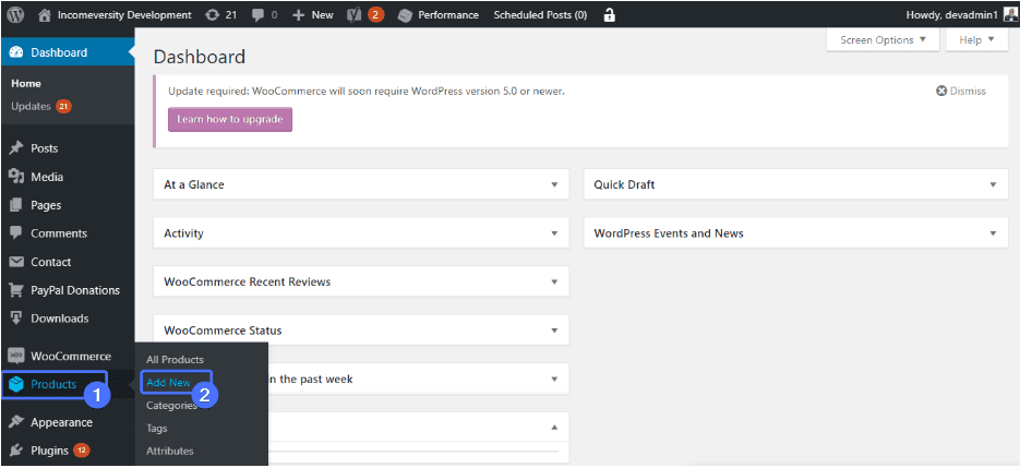 How to add a simple product in woocommerce