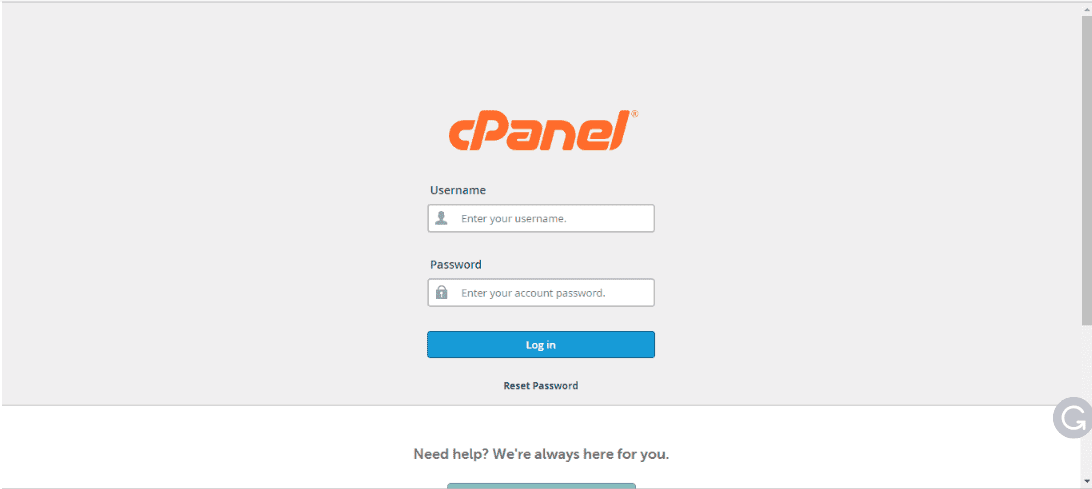 cpanel login