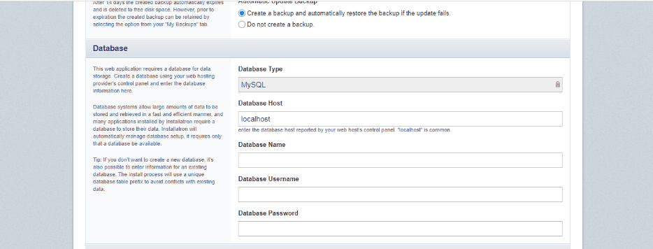 Create a database