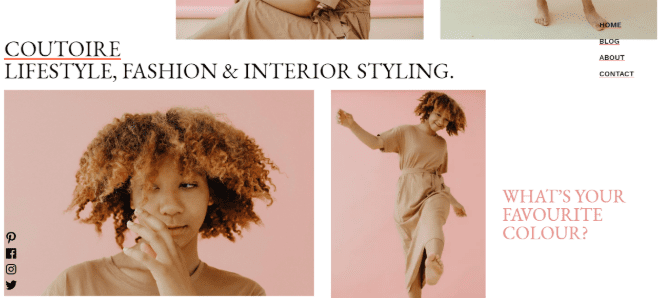 Coutoire portfolio section - free WordPress portfolio themes
