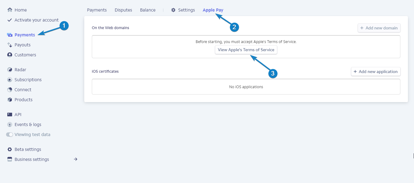 Accept Apple Pay terms - WooCommerce Stripe Payment Integration