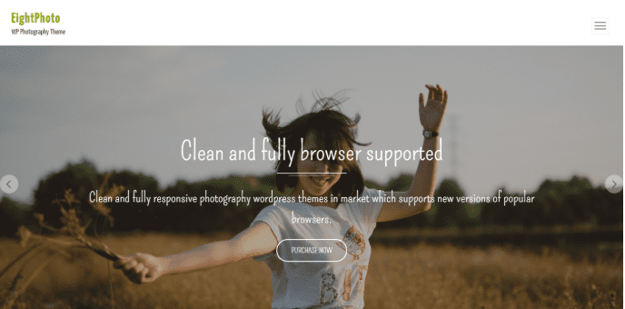 Eight photo WordPress theme