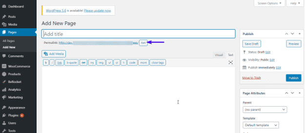 Editing Permalink: How to hide page title in WordPress