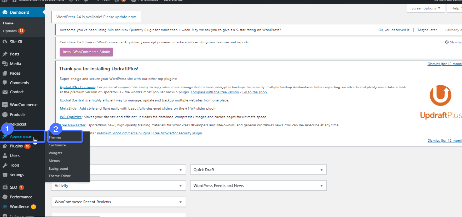 Installing a WP theme