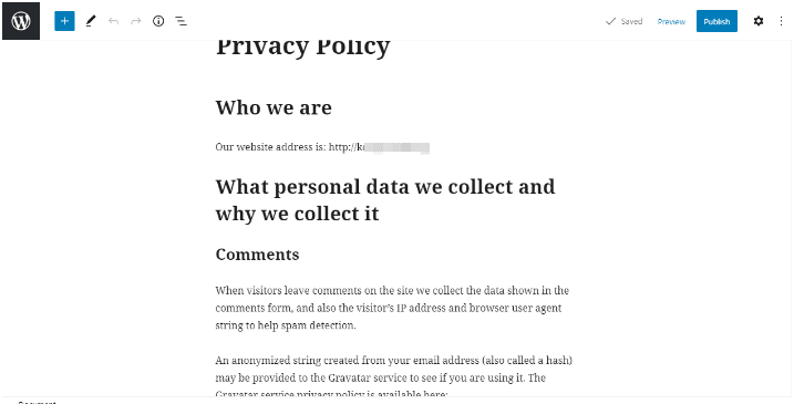 privacy policy