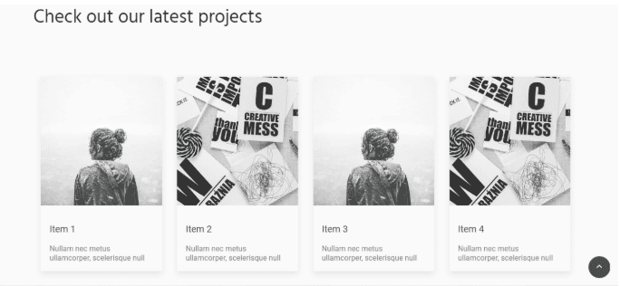 Portum portfolio section