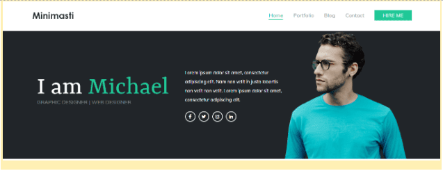 Zakra Minimal Portfolio theme - free WordPress portfolio themes