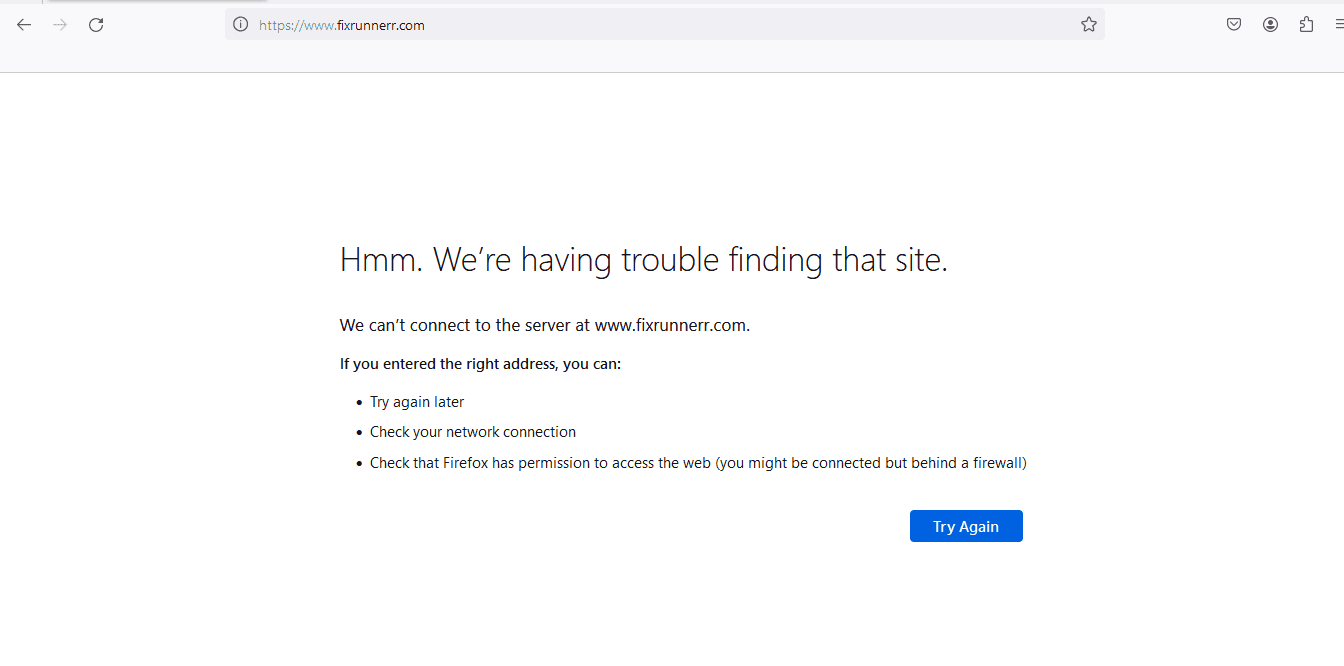 DNS_Probe_Finished_Nxdomain Error in Firefox