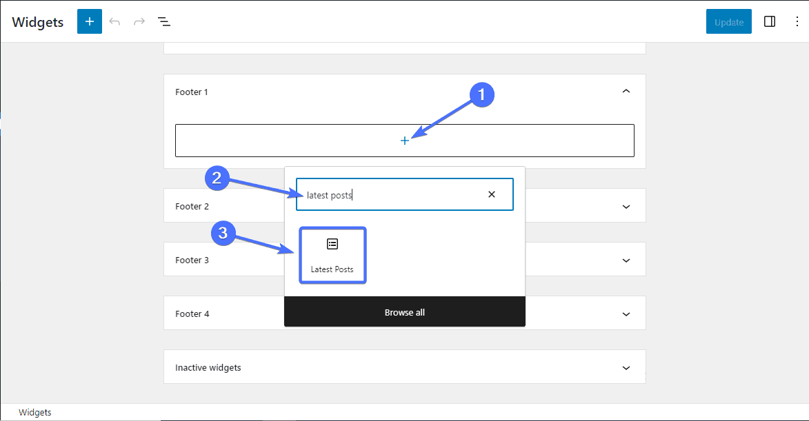 add latest post widget