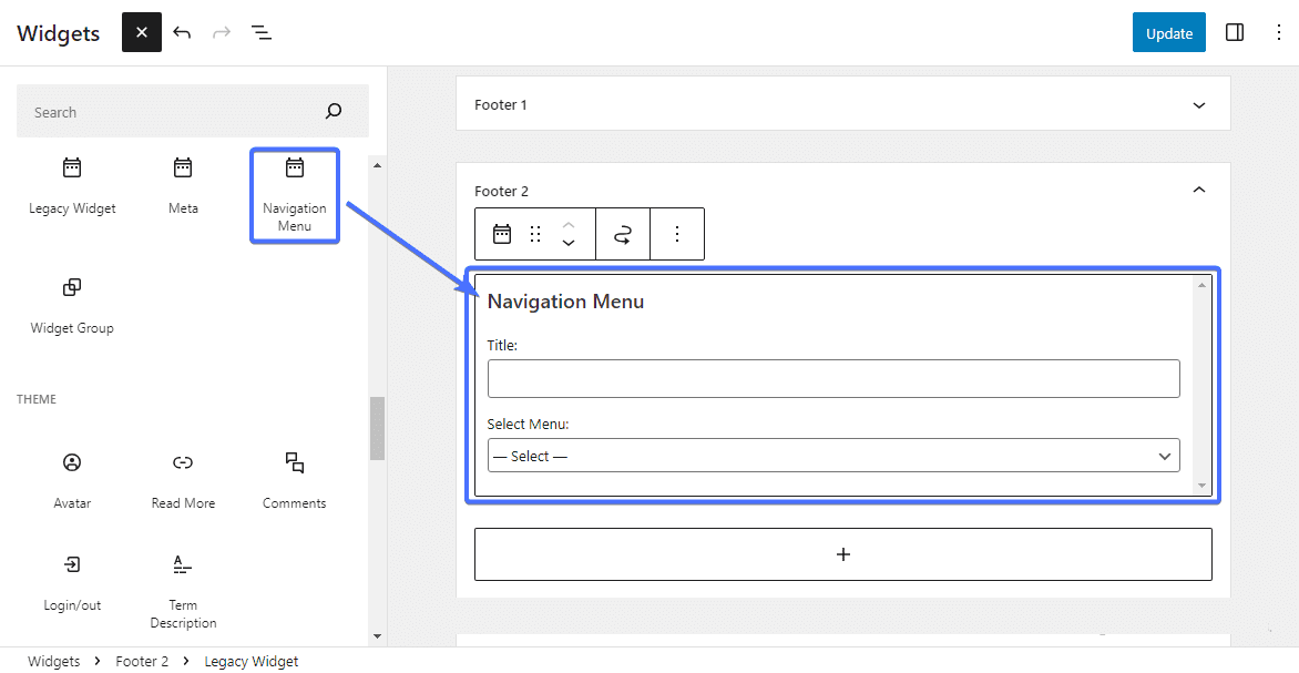 add navigation widget