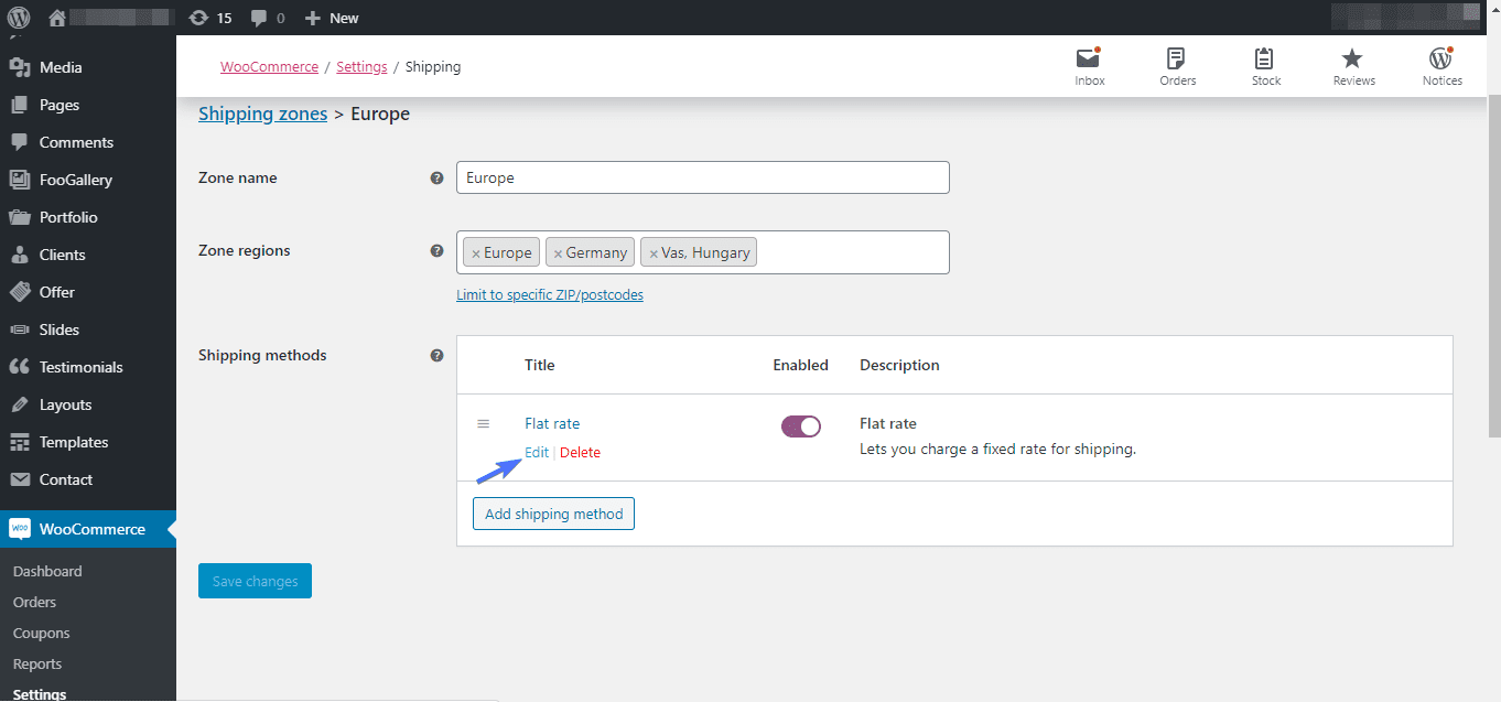 Add Shipping Methods