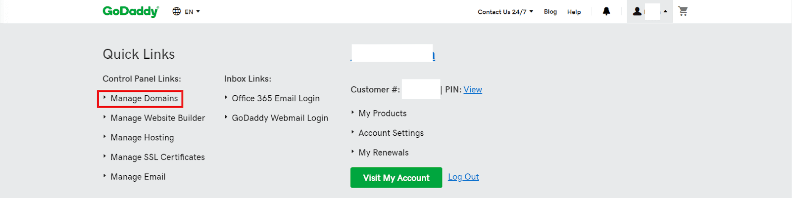 Adding or editing an A record at GoDaddy