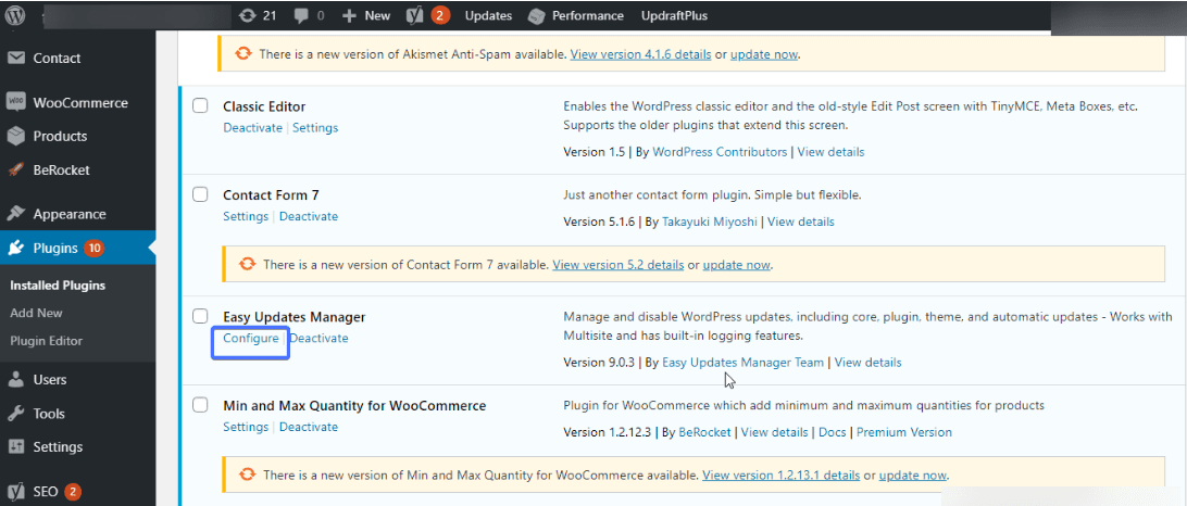 Automatically update WordPress